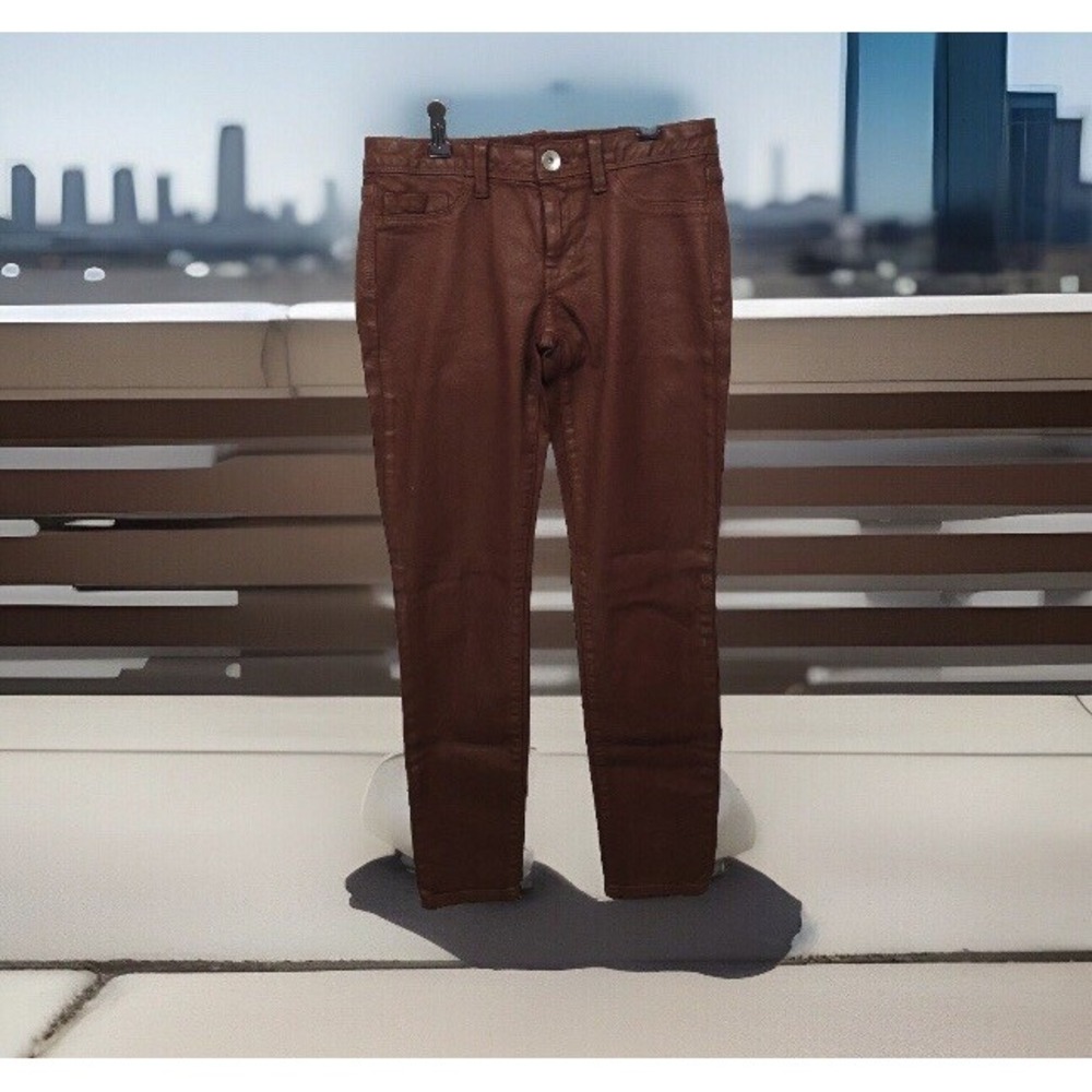Banana Republic Legging Jean Women Size 2/26 Burgundy/red Stretch Cotton Blend